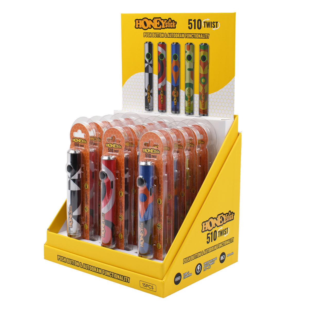 510 Twist Cartridge Battery - Push-Button and AutoDraw Action