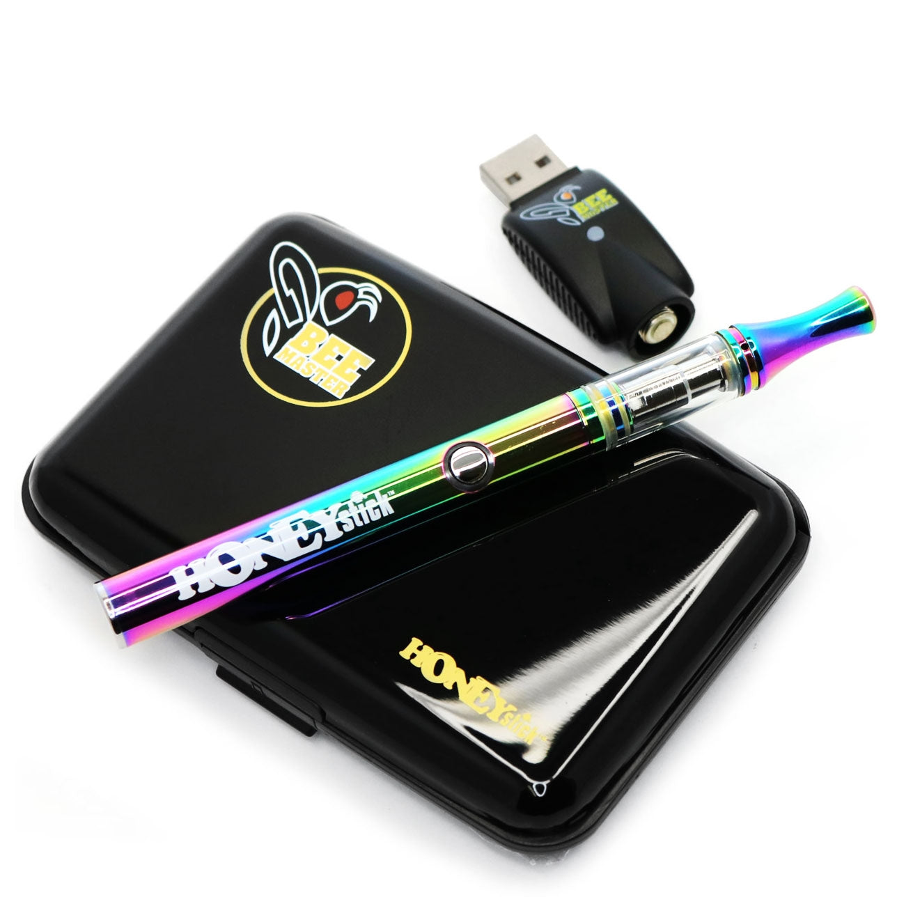 Essential Oil Pen, Vape Cartridge, USB Charger and Bee-Master Hard Carrying Case, 