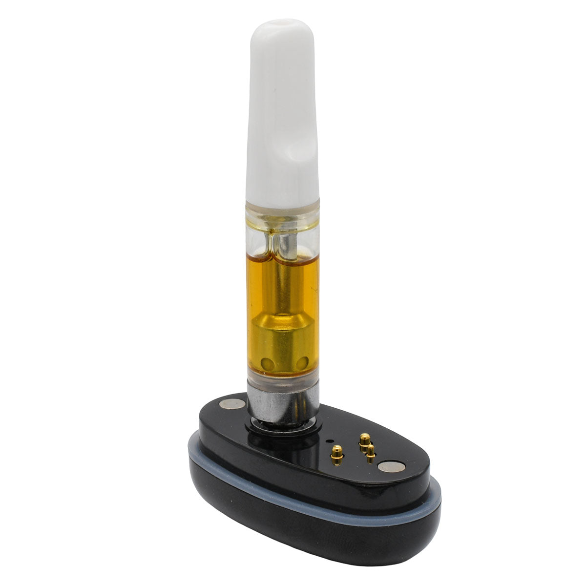 Vape Cart mounted to auto-draw vape battery base