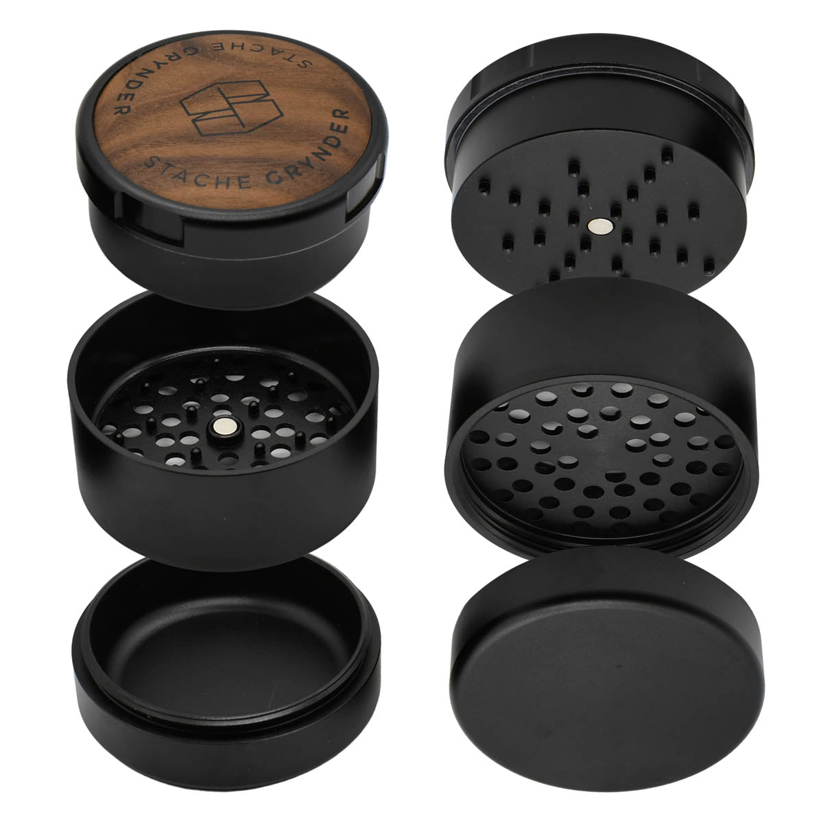 3PC Herb Grinder - Stache Grynder