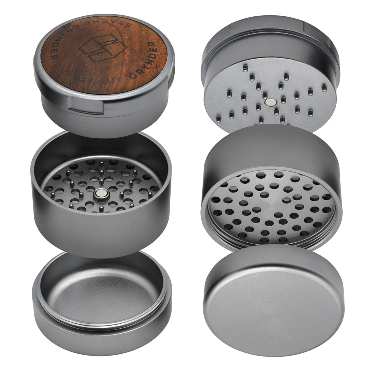 3PC Herb Grinder - Stache Grynder