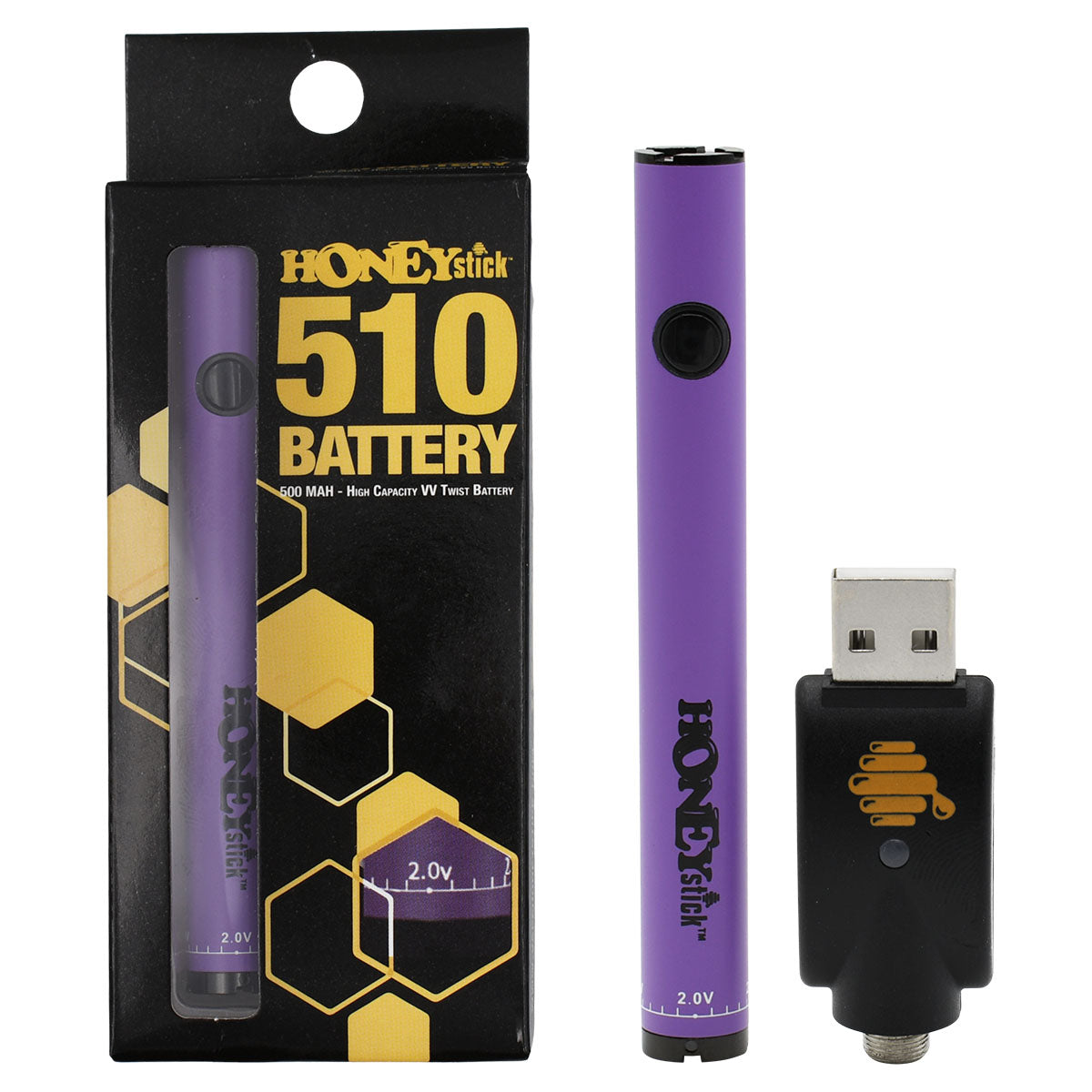 HoneyStick Twist 510 Vape Pen Battery - 8 Colors