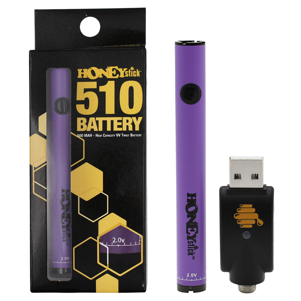 purple vape pen battery The HoneyStick 510 Twist Flavors:Blue Razz 2pcs + 1 Glass Pipe Berry - Geek Bar: lady killer