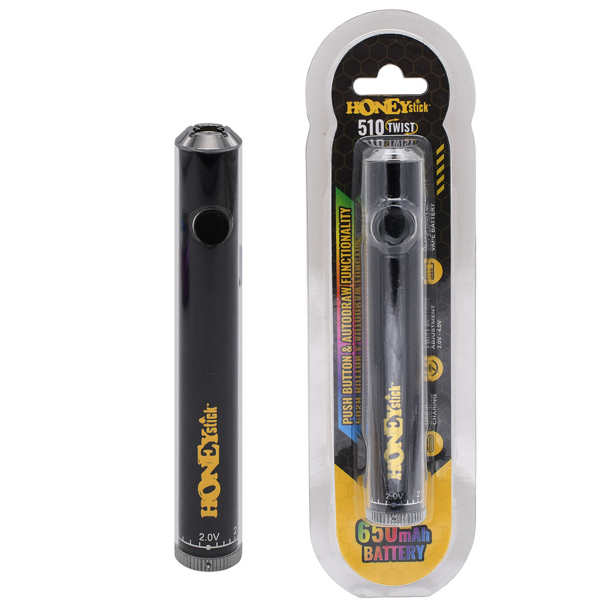 Designer Twist 510 Vape Pen Battery - Variable Voltage 650mAh Capacity Designer Twist 510 Vape Pen Battery - Variable Voltage 650mAh Capacity