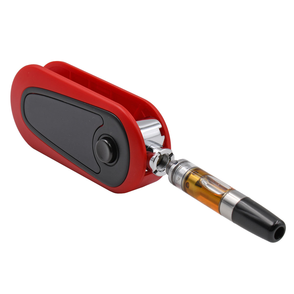 Click Key Fob Cartridge Battery Mini Vape Battery fitting on a key chain.