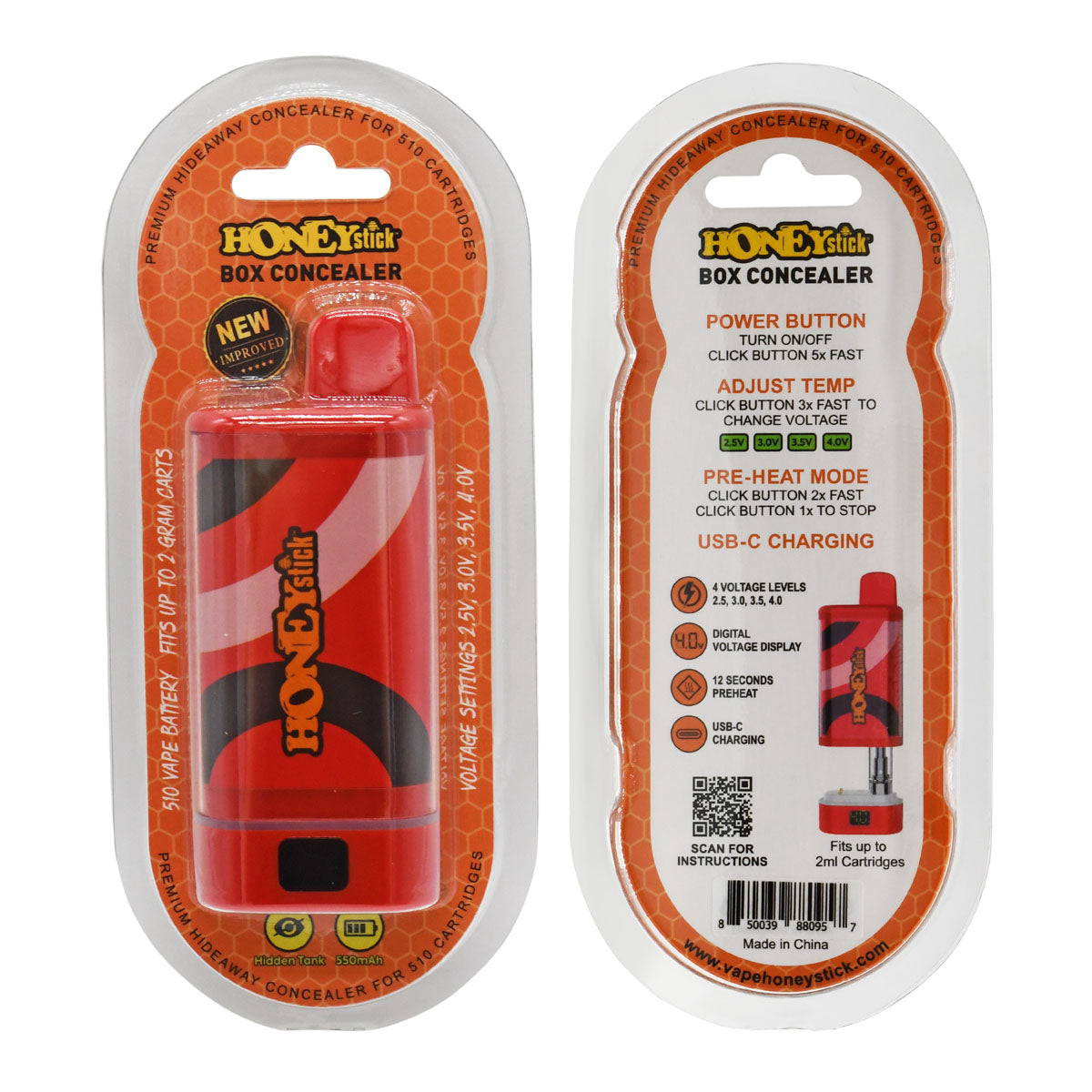 HoneyStick BOX Cartridge Battery Concealer