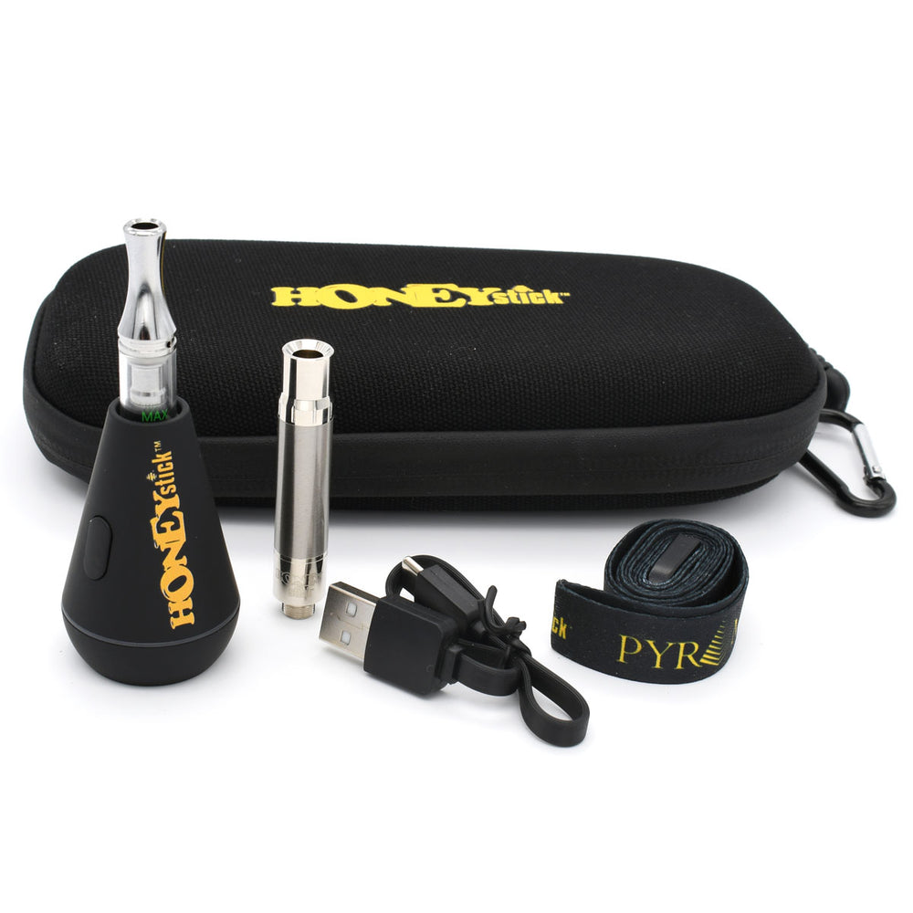 pyramid disposable vape pen Wax & Oil Kit – Powerful 510 Battery + Premium Cartridges – HoneyStick Select Flavor ::Apple Super Strudel Vape Promotion AL FAKHER Crown Bar