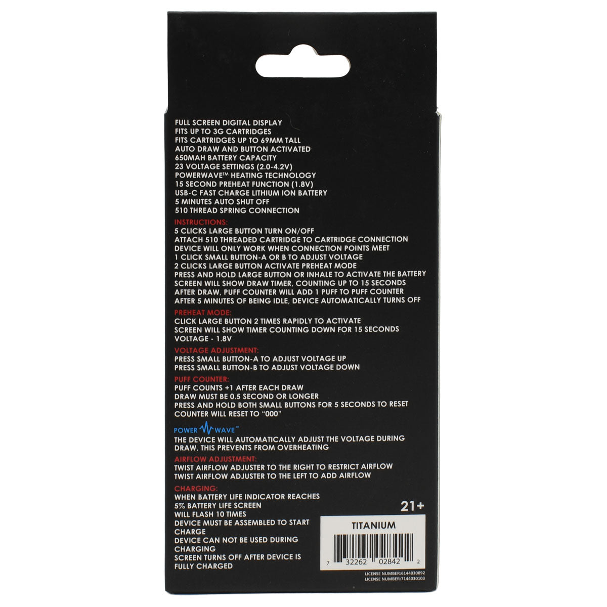 Rokin BAR PRO Digital Discreet Vape for Carts