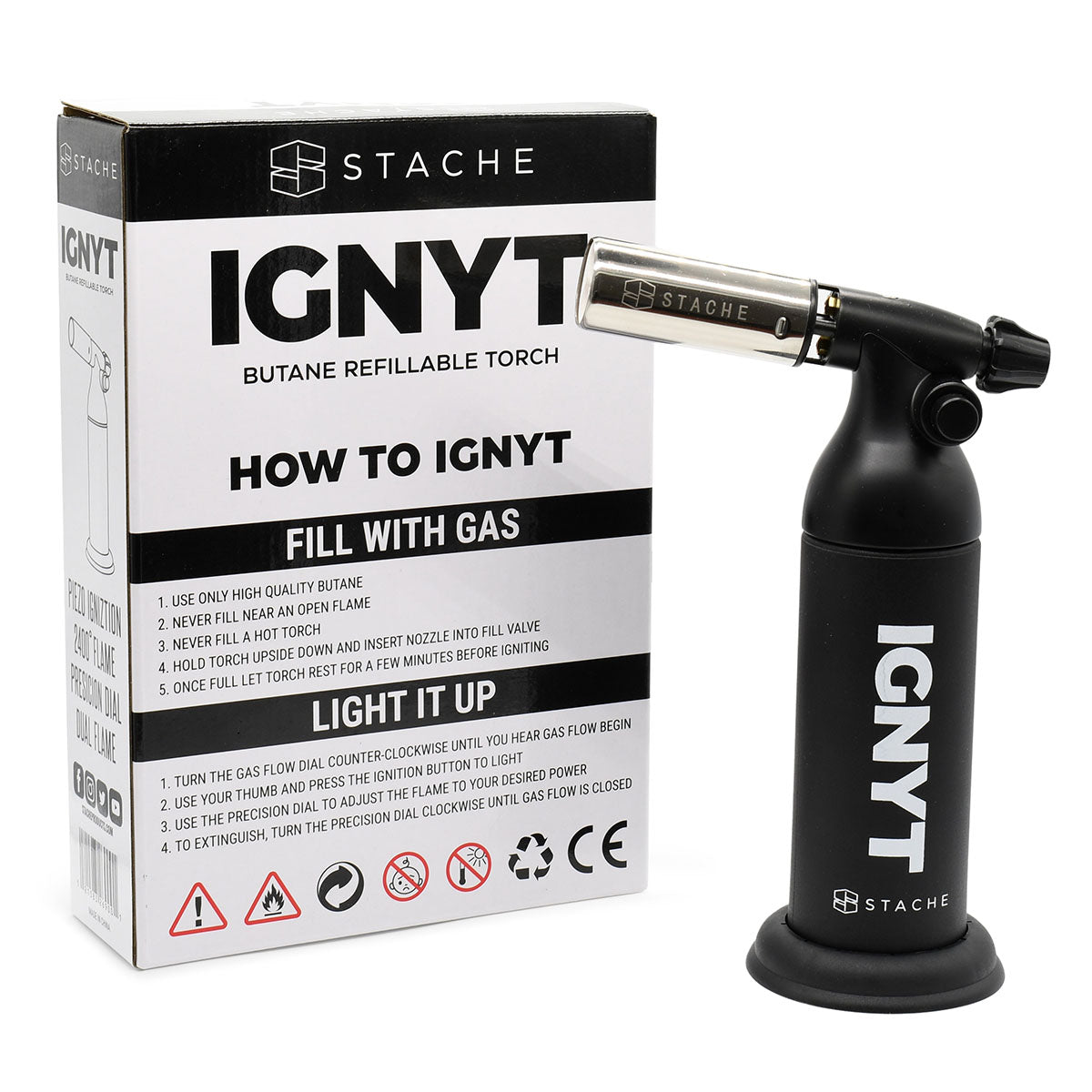 IGNYT Double Jet Torch Butane Lighter -  Refillable