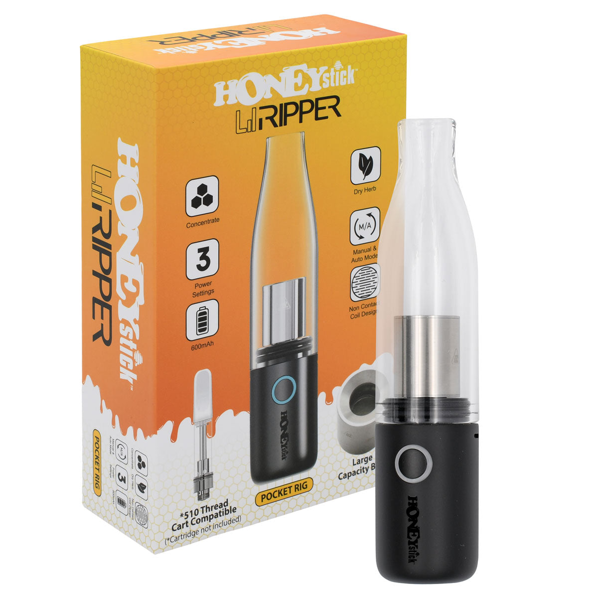 Little Ripper Pen Lil Ripper E-Rig by HoneyStick – Portable Wax Erig & Dry Herb Vaporizer