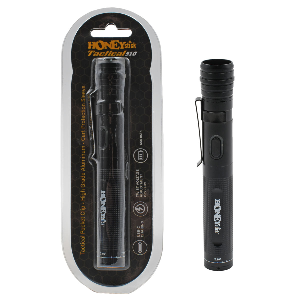 Tactical 510 Cart Pen - Twist VV Vape Battery