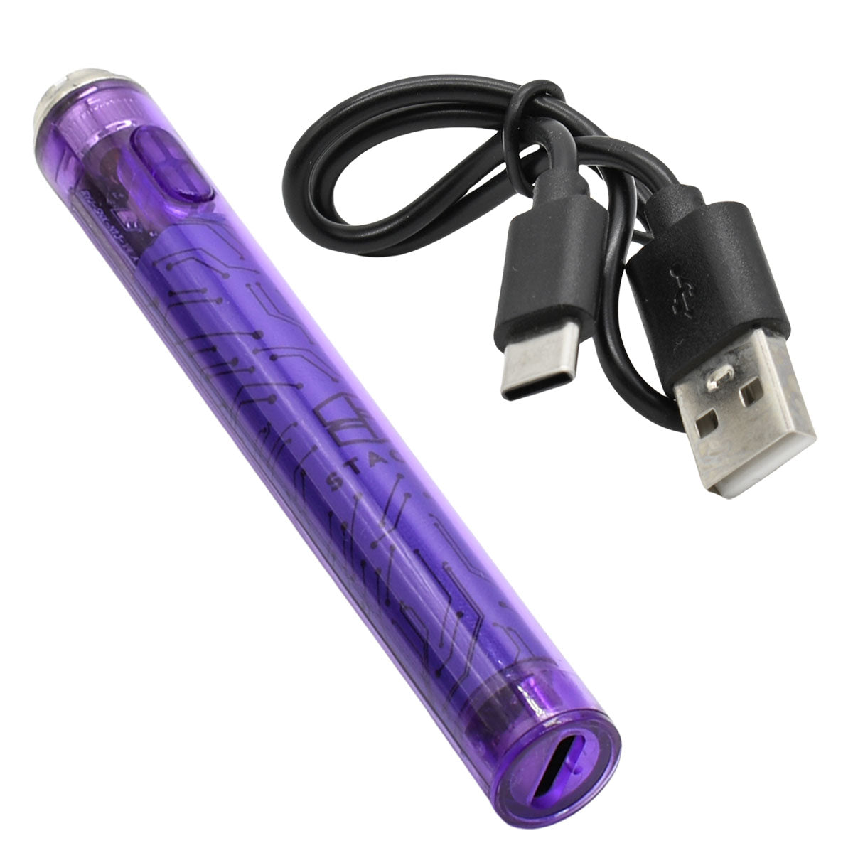 USB-C Charging Cable with Purple 510 Battery