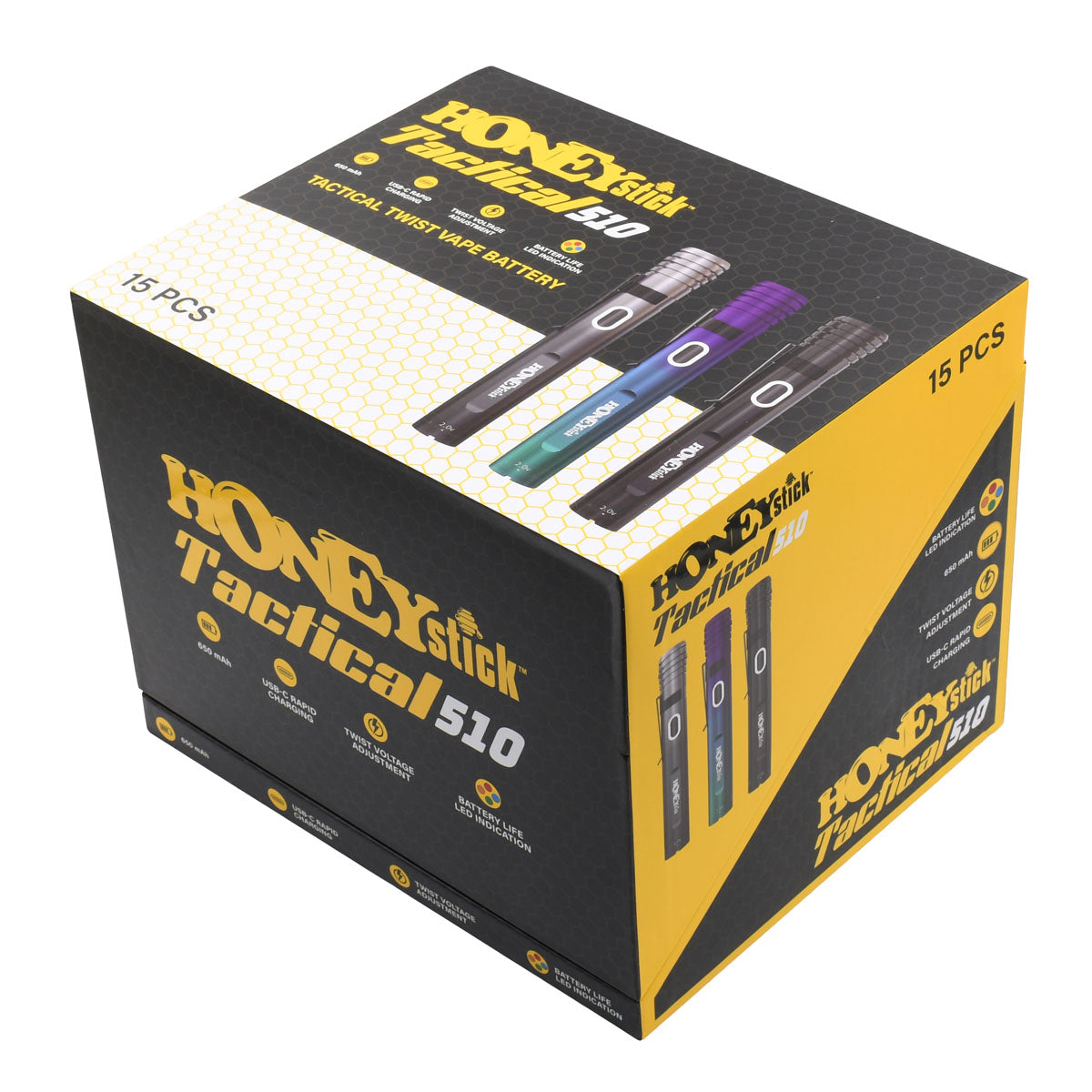 Tactical 510 Thread Cart Pen by HoneyStick - Best Vape Battery Experience Tactical 510 Thread Cart Pen by HoneyStick - Best Vape Battery Experience