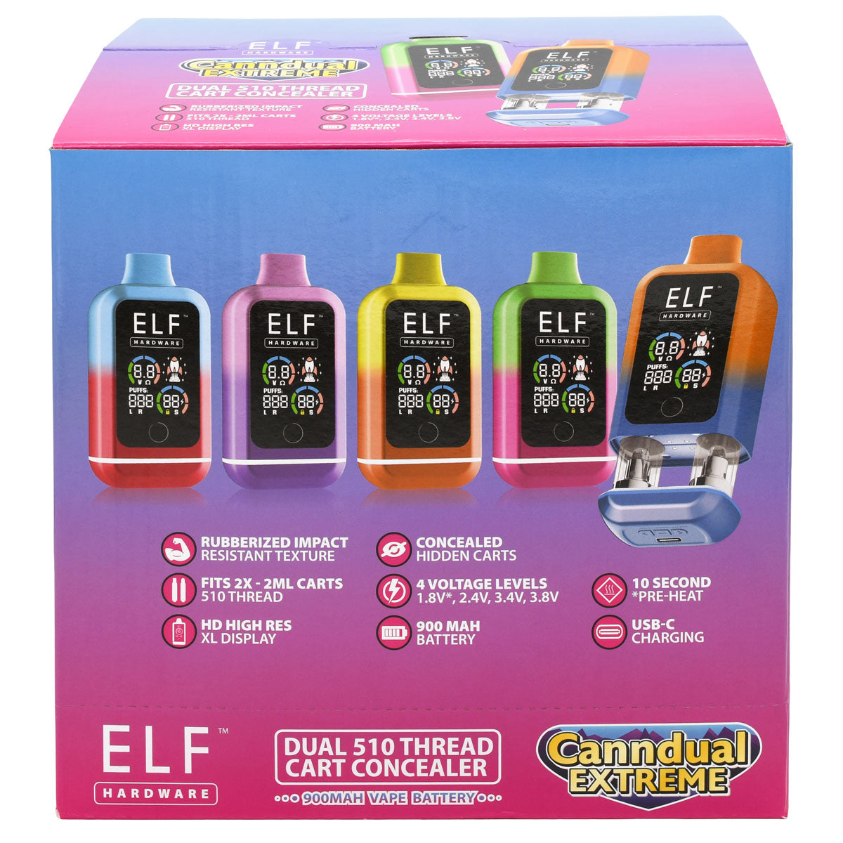Elf Canndual Extreme - Conceal Dual 510 Thread Cart Battery