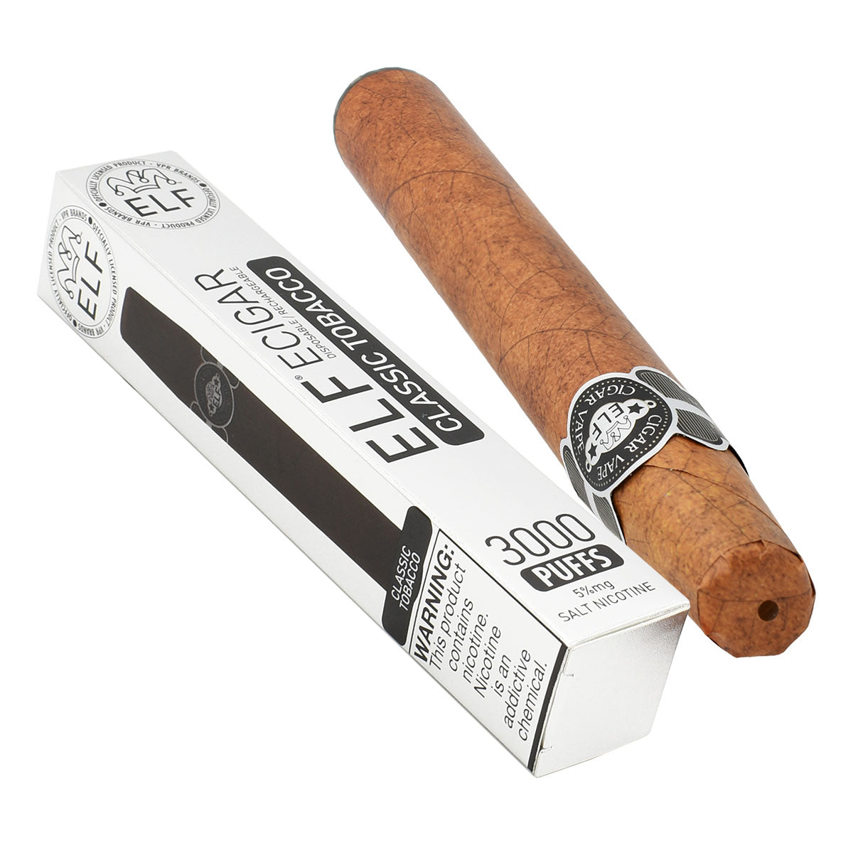 Elf Cigar Vape Disposable - 3000 Classic Tobacco Puffs