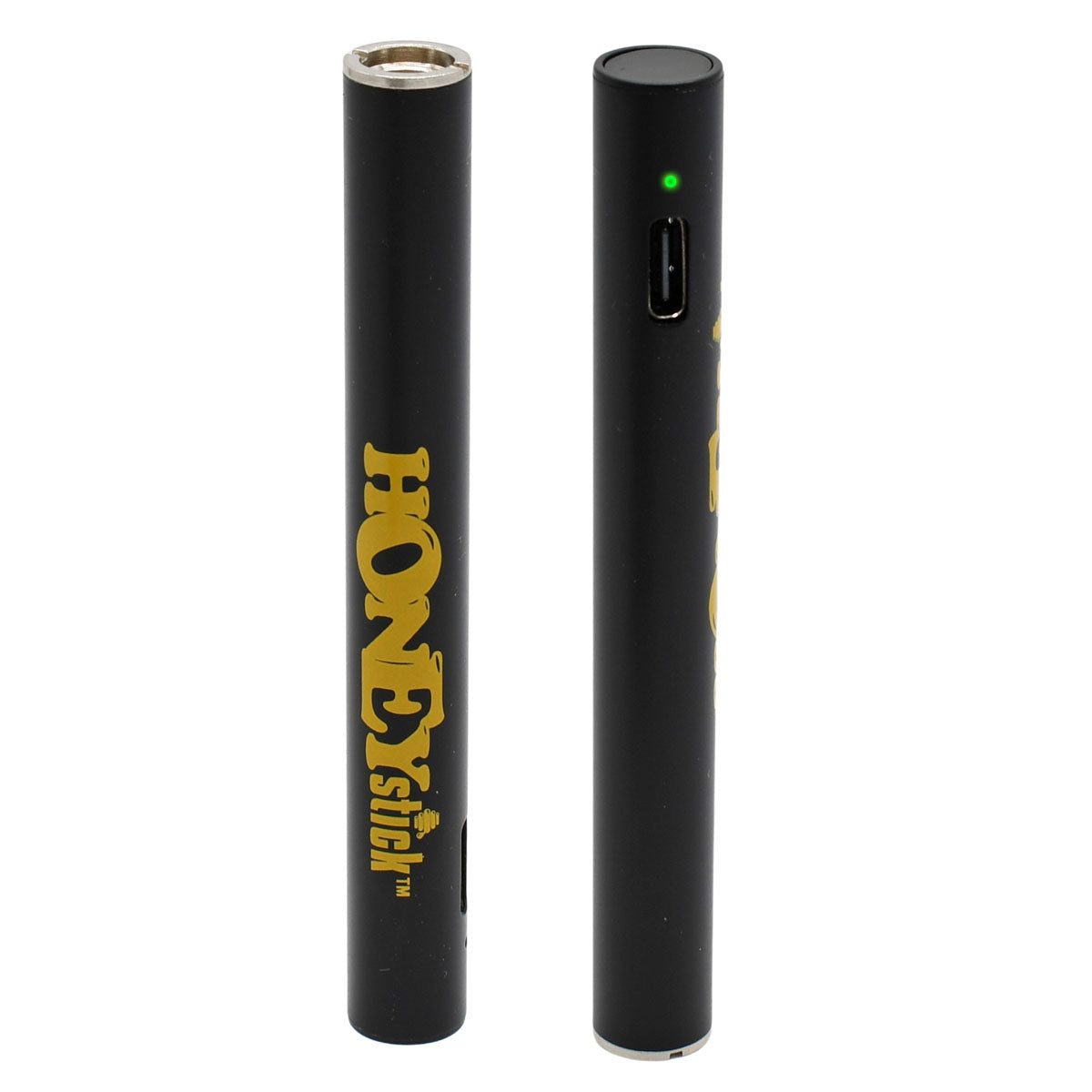 Auto Draw 510 Vape Battery - front with 510 thread and back with USB-C charging port and LED light indicator