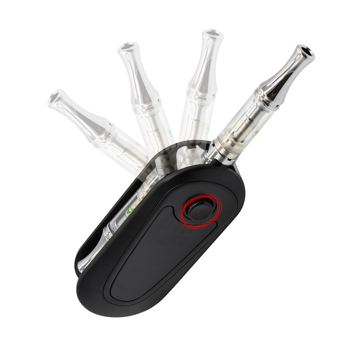 Click Key Fob Cartridge Battery Mini Vape Battery fitting on a key chain.