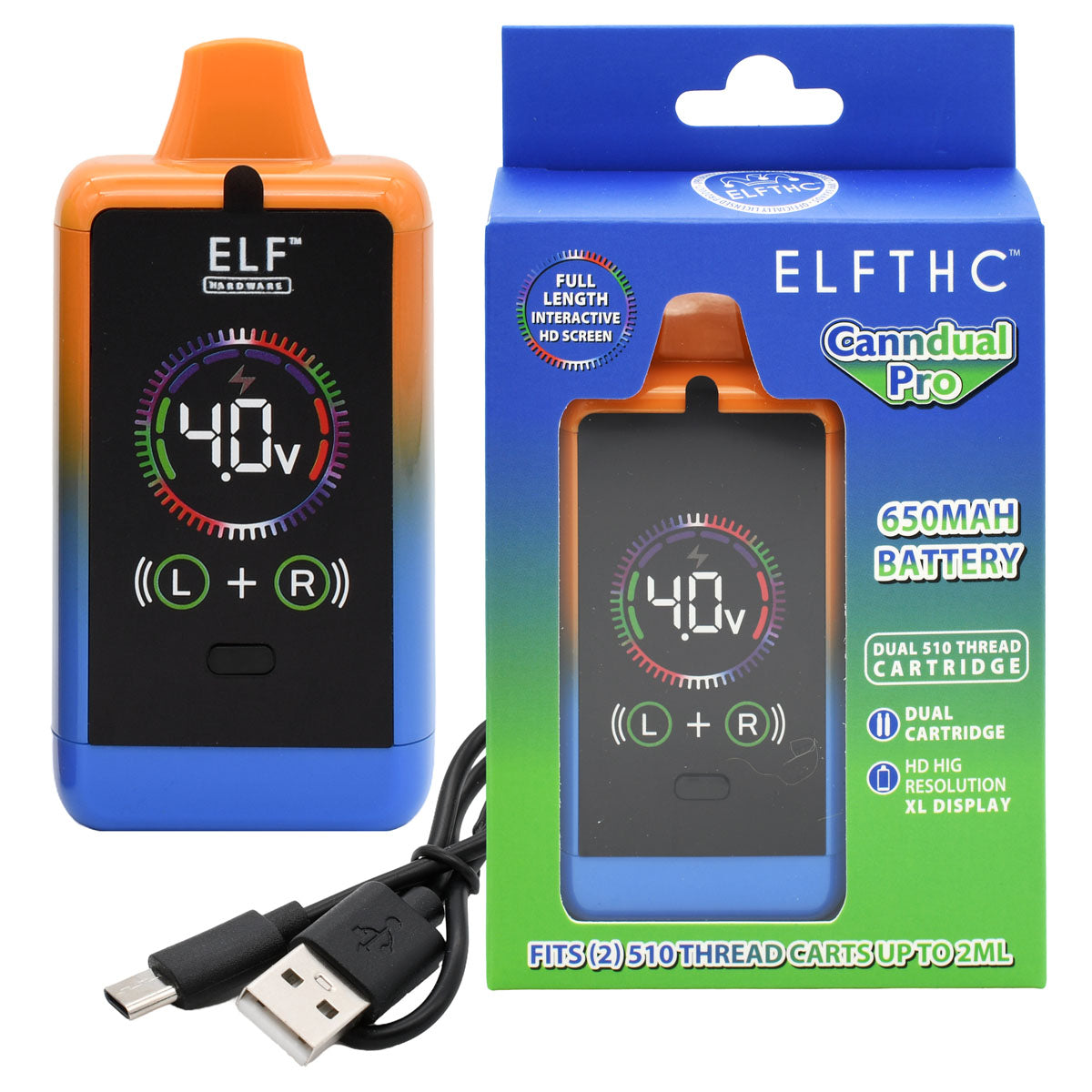 Elf Canndual Pro Dual Cart Vape Battery Concealer