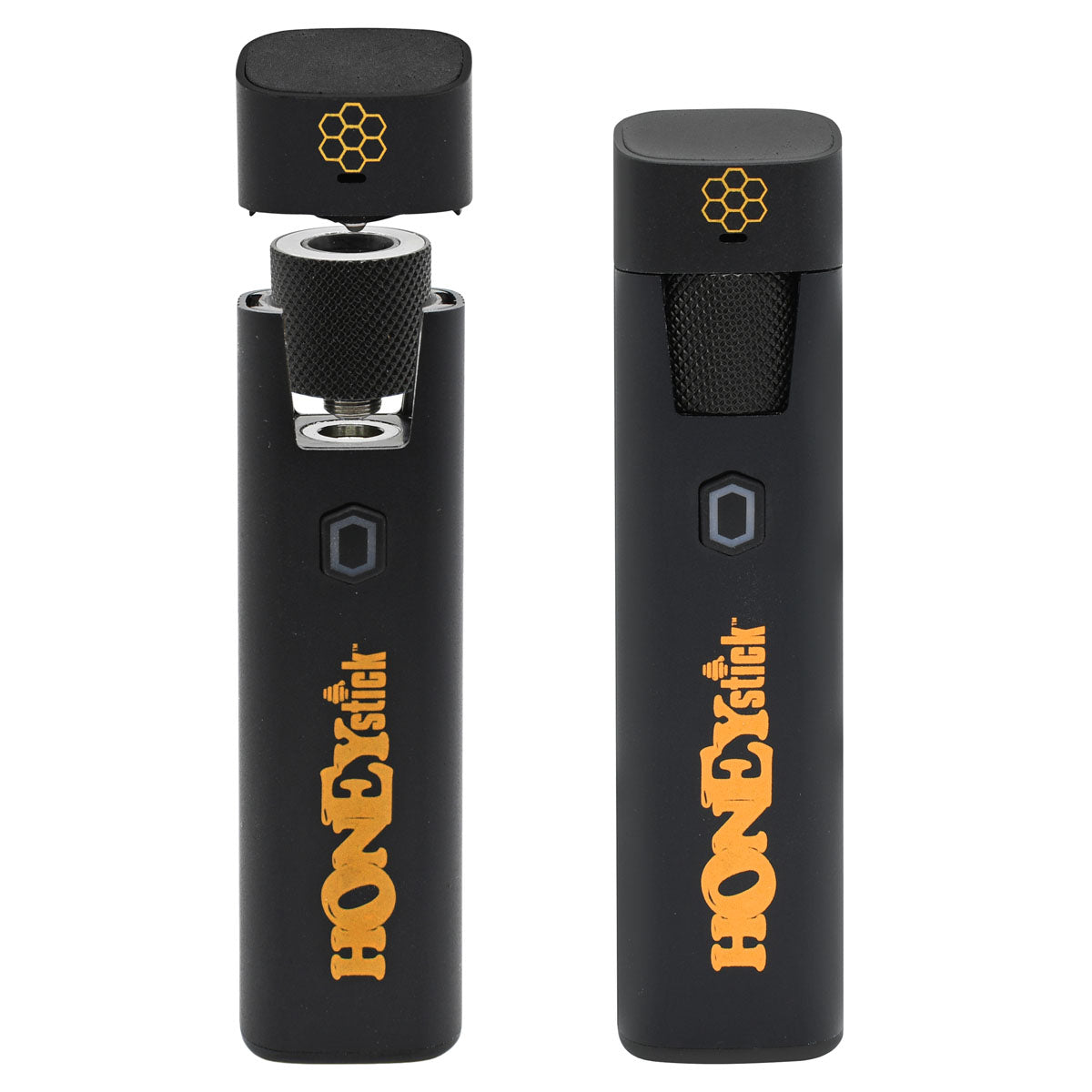 Plasma Dab Pen with detached mouthpiece and wax atomizer and assembled unit. 