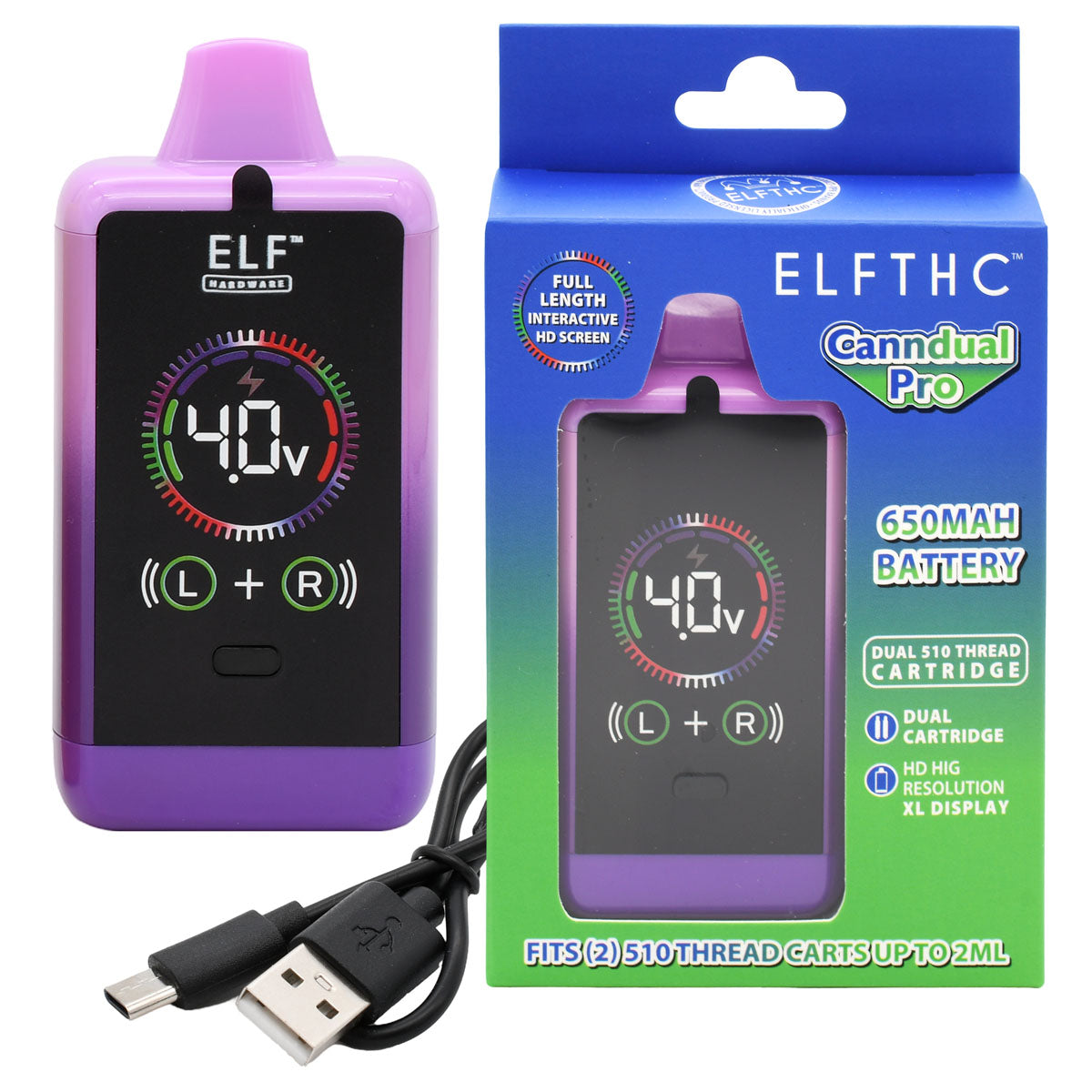 Elf Canndual Pro Dual Cart Vape Battery Concealer