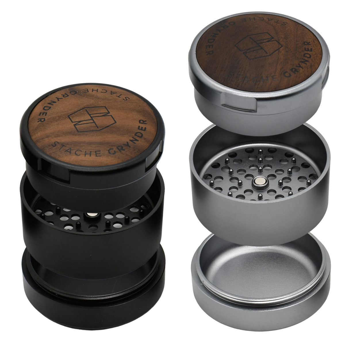 3PC Herb Grinder - Stache Grynder
