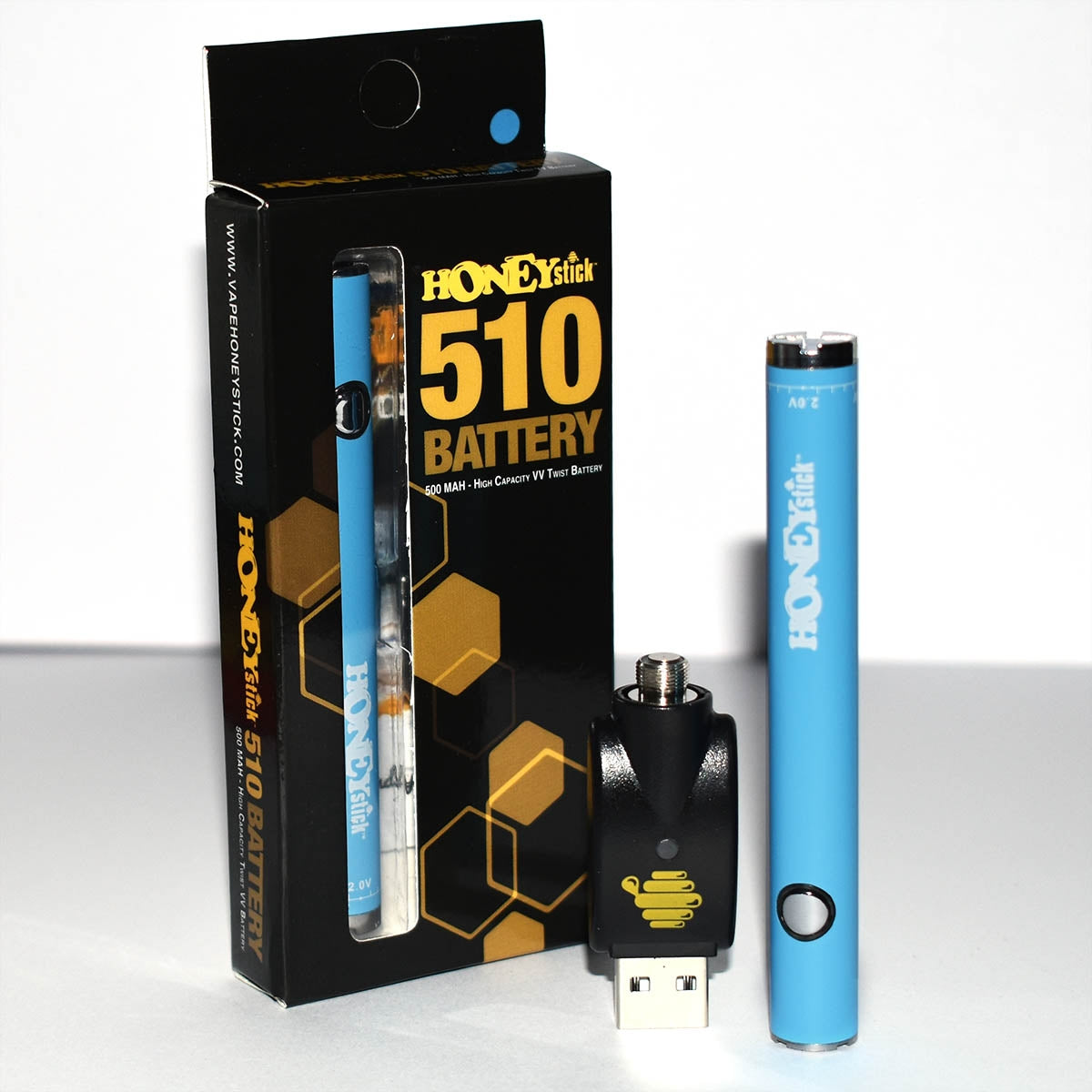 The HoneyStick 510 Twist Vape Pen Battery - Variable Voltage 500mAh The HoneyStick 510 Twist Vape Pen Battery - Variable Voltage 500mAh