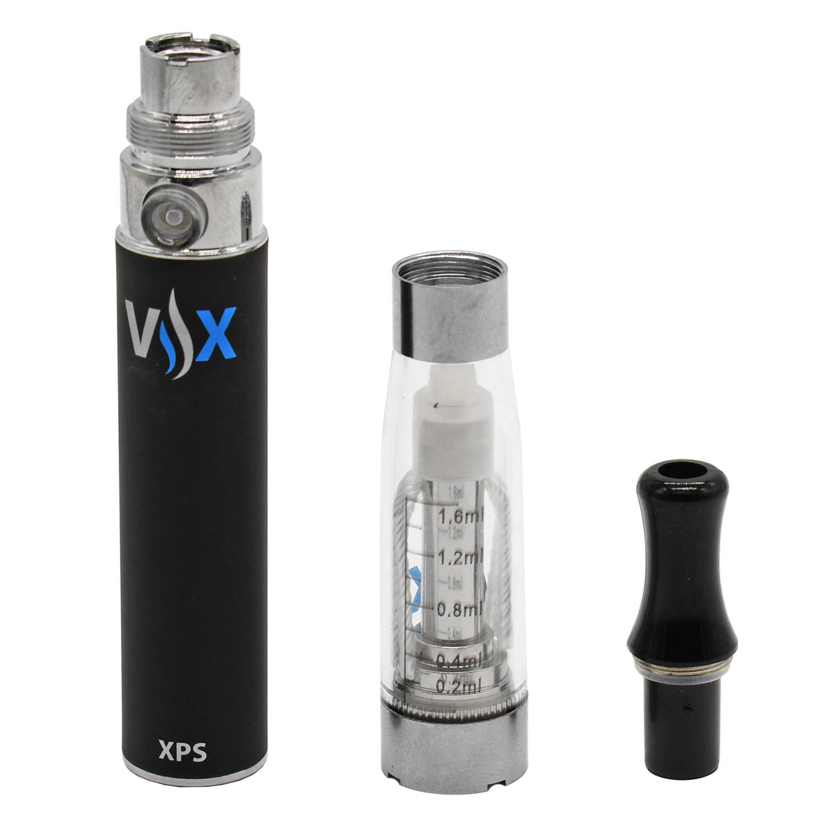 Ego 510 vape battery, 1.6ml ejuice tank and mouthpiece